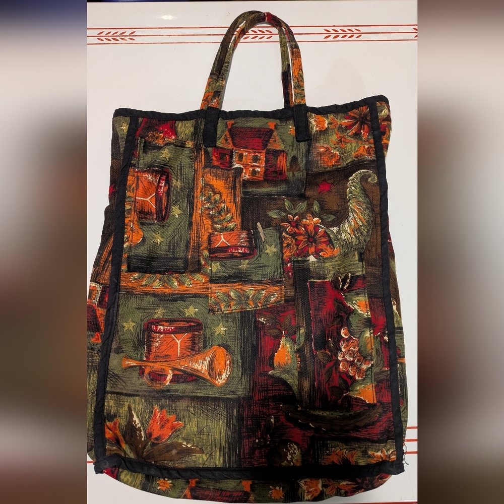 Vintage Vibrant Handmade Tote Bag